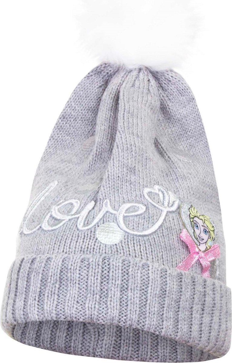 Meisjes wintermuts|frozen|kleur grijs Maat 54 cm|Bonnet d'hiver fille|frozen|couleur gris Taille 54 cm