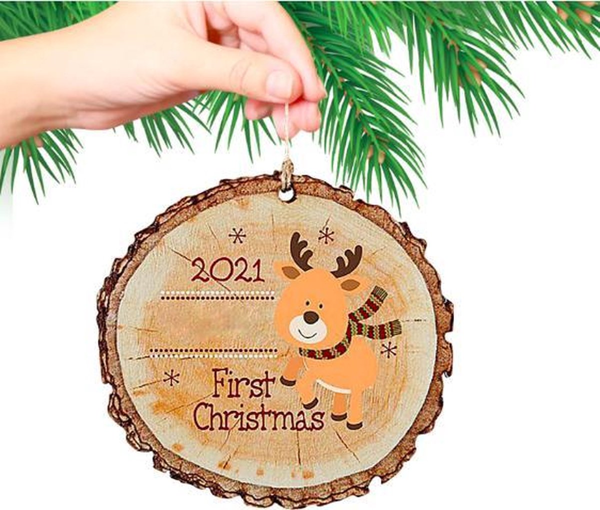 ProductGoods - Kersthanger Baby Eerste Kerst - Kersthangers - Set van 10 stuks - Kerstdecoratie - Baby's 1st Christmas