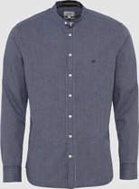 Modern Long Sleeve Shirt With Oxford Stripes Indigo