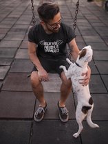 Ask Me About My Dog T-Shirt,Grappige Hond T-Shirt, Cadeau Voor Hondenliefhebbers, Hondenbezitters Tee, Unisex Zachte Stijl T-Shirt,D001-048B, L, Wit