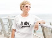 Dog Grandma T-Shirt, Cute Dog T-Shirt With Paw, Fun Gifts For Grandmom, Dog Grandma T-Shirt For Women, Unisex Soft Style T-Shirts, D001-031W, M, Wit