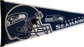 USArticlesEU - Seattle Seahawks - Helm - NFL - Vaantje - American Football - Sportvaantje - Pennant - Wimpel - Vlag - Groen/Blauw/Wit/Grijs - 31 x 72 cm