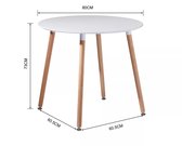 Eettafel rond - eetkamertafel WIT - eetkamer tafel Scandinavisch design