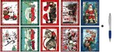 Cards & Crafts 50 Kerst- en Nieuwjaarskaarten - 9,5x14cm  - 10 x 5 dubbele kaarten met enveloppen - serie Internationaal
