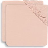 Jollein - Baby Hoeslaken Ledikant (Pale Pink) - Katoen - 2 Stuks - 60x120cm