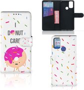 Smartphone Hoesje Alcatel 1S (2021) Bookcase met Quotes Donut Cadeautjes voor Meisjes