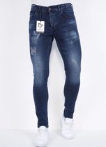 Heren Spijkerbroek met Gaten Slim fit - DP/S-25 -Blauw