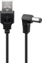 USB A naar 12V DC 5.5mm * 2.1mm Power Plug Voedingskabel 1m