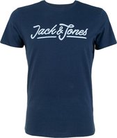 Jack & Jones carlo O-hals shirt blauw - L