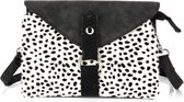 Schoudertas / Crossbodytas - Cheetah print - Dierenvacht - Zwart/Wit - Mori