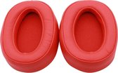 Luxe Lederen Oorkussen Set Geschikt Voor  Sony WH-H900N WH-H910N MDR-100ABN - Vervangende Koptelefoon Earpads - Oor Kussens - Ear Pads - Oorkussens Met Memory Foam Binnenlaag - Rood