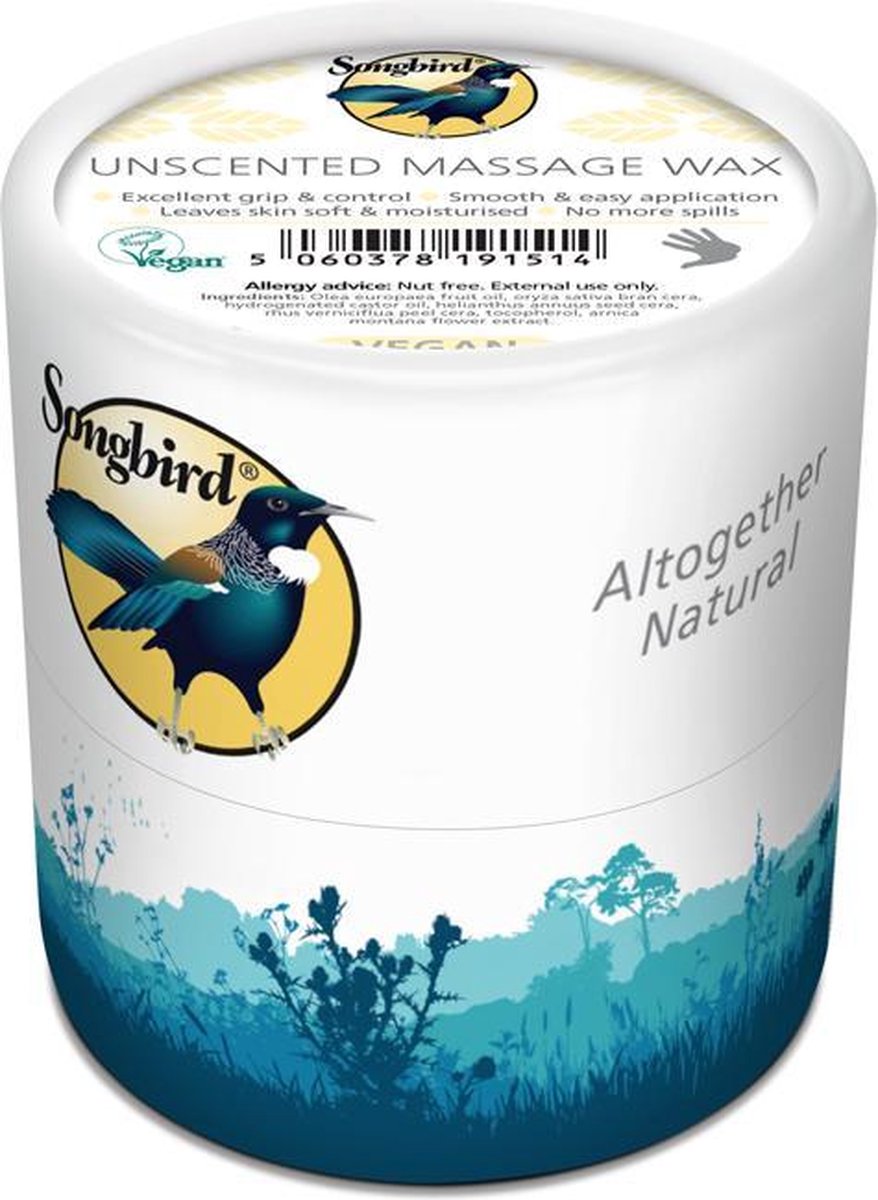 Goedkoopste Songbird Vegan Unscented Massage Wax 100 gram