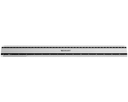 Westcott liniaal - 40 cm / 16 inch - aluminium - met anti slip - AC-E10192