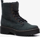 Sprox dames veterboots met plateauzool - Groen - Maat 38