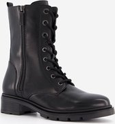 Hush Puppies leren dames veterboots - Zwart - Maat 37 - Echt leer