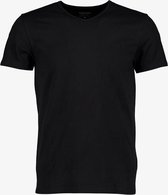 Unsigned heren T-shirt zwart met V-hals - Maat 3XL