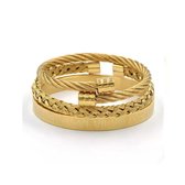 Set Armbanden | Gouden Armbanden | Armband Mannen | Armband Heren | Mannen Cadeau voor Man Cadeautjes | Moederdag | Moederdag Cadeau