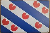 Friesland Provincie Reclamebord van metaal METALEN-WANDBORD - MUURPLAAT - VINTAGE - RETRO - HORECA- BORD-WANDDECORATIE -TEKSTBORD - DECORATIEBORD - RECLAMEPLAAT - WANDPLAAT - NOSTA