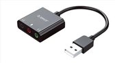 Externe Geluidskaart | USB | 2x 3.5 Mm Uitvoer | 1x 3.5 Mm Invoer | Plug & Play