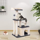 MC Star Krabpaal Middelgrote Cat Tree 60 x 40 x 100 cm - Grijs & Beige