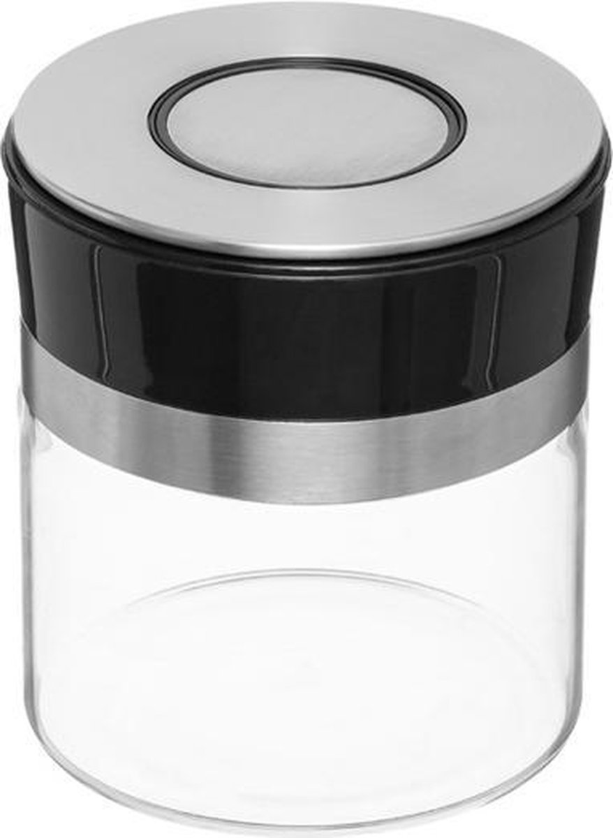 Five® Glazen voorraadpotten met drukknop - 169213 - Met deksel, Vaatwasserbestendig, Magnetronbestendig, Luchtdicht, Diepvriesbestendig, BPA-vrij