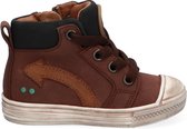 Bunnies JR 221630-119 Jongens Hoge Sneakers - Bruin - Nubuck - Veters