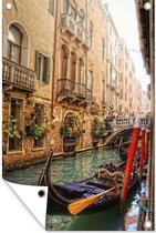 Tuinposter - Tuindoek - Tuinposters buiten - Venetië - Italië - Gondel - 80x120 cm - Tuin