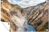 Muurdecoratie Water - Yellowstone - Berg - 180x120 cm - Tuinposter - Tuindoek - Buitenposter