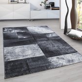 Grijs Tapijt Laagpolig Vloerkleed - 160x230cm- Modern - Woonkamer - Salon - Slaapkamer - Eetkamer