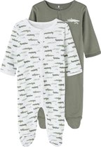 name it NBMNIGHTSUIT 2P W/F AGAVE CROCODILE NOOS Jongens Boxpak - Maat 68