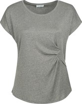 Promiss - Female - T-shirt met gedrapeerd effect en glitters.  - Kaki