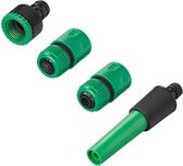 ProPlus Tuinspuit Inclusief Slangkoppelingen en Spuitpistool - voor 1/2 inch Tuinslangen - Groen - Universeel - 4 delig