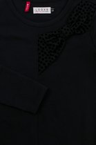 Zwart T-shirt met strik - Looxs Little - 110