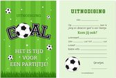 Uitnodigingen Kinderfeestje Voetbal - Voetbalfeestje - Uitnodiging Verjaardag Jongen - Uitnodigingskaarten - Jongens Verjaardagsfeestje - 10 Stuks