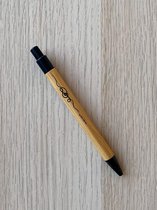 Pen bamboe zwart met vioolsleutel