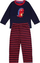 Warme, marineblauwe gestreepte pyjama 4-5 jaar 110 cm