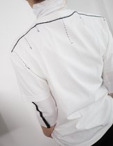 YELIZ YAKAR - Luxe unisex t-shirt met leren “LOVE” logo - wit - katoen - maat M -designer kleding