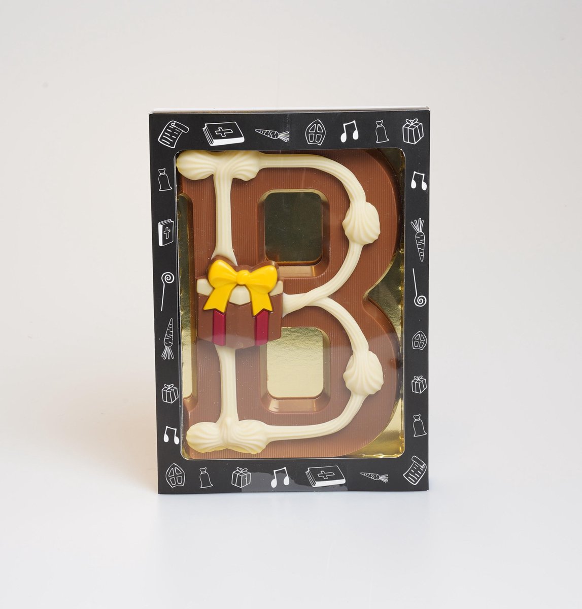 Luxe Gedecoreerde Melk Chocolade Letter B - 20 x 240 Gram