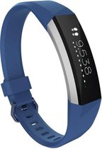 Siliconen Smartwatch bandje - Geschikt voor Fitbit Alta / Alta HR siliconen bandje - blauw - Strap-it Horlogeband / Polsband / Armband - Maat: Maat S