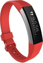 Siliconen Smartwatch bandje - Geschikt voor Fitbit Alta / Alta HR siliconen bandje - rood - Strap-it Horlogeband / Polsband / Armband - Maat: Maat L