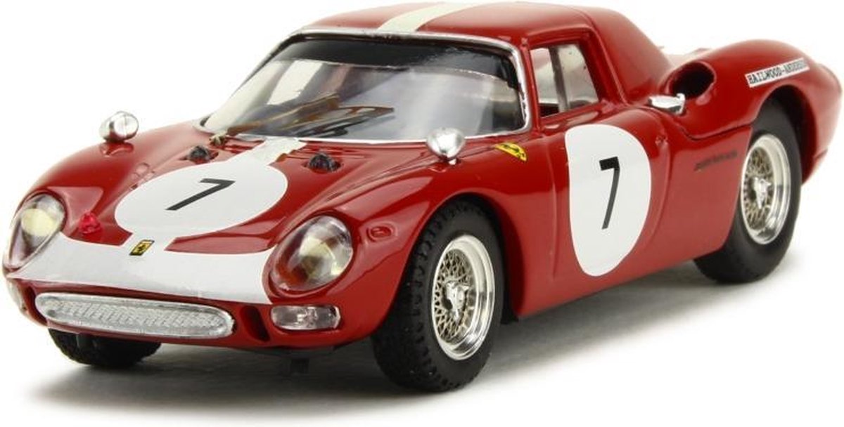 De 1:43 Diecast Modelcar van de Ferrari 250 LM #7 van de Kyalami van 1966. De coureurs waren Hailwood en Anderson. De fabrikant van het schaalmodel is Best Model. Dit model is alleen online beschikbaar