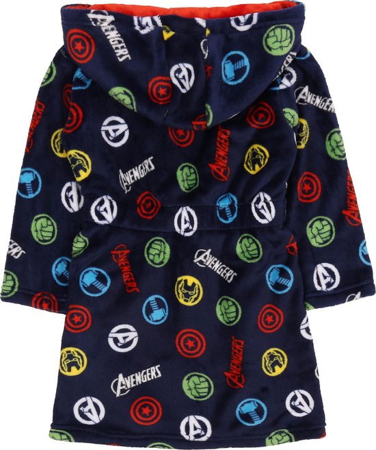 Peignoir doux à capuche bleu foncé Avengers 92 bol