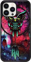 ADEL Siliconen Back Cover Softcase Hoesje Geschikt voor iPhone 13 Pro Max - Uil