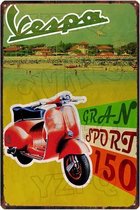 Retro Muur Decoratie uit Metaal Vespa Italië 12