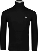 Fred Perry Trui Zwart Aansluitend - Maat XL - Heren - Herfst/Winter Collectie - Wol;Katoen