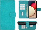 Samsung Galaxy A03s Hoesje - Bookcase - Pu Leder Wallet Book Case Turquoise Cover