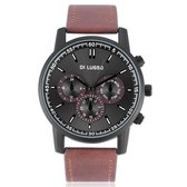 Di Lusso - Horloge Hugo - Imitatieleer - Bruin - Zwart - Heren