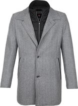 Suitable - Geke Coat Herringbone Grijs - 50 - Modern-fit