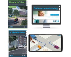 Scooter Rijbewijs AM - (30 uur) Leer online met 50 examens en 3250 Oefenopdrachten + Samenvatting - CBR examenboekje en Mobiele Apps - Slagen zonder Theorieboek - Lens Media