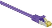 Cat 7 | S/ FTP | Câble réseau | Cordon de brassage | Câble Internet | Blindé | 10 Gbit / s | 15 mètres | Violet | Allteq